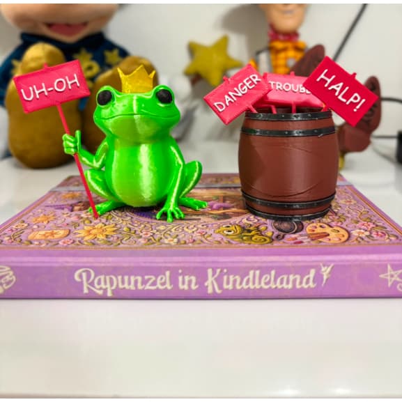 Inspiração Sapo Reinaldo do Livro Assistente do Vilão - Decoração para estantes de Livros