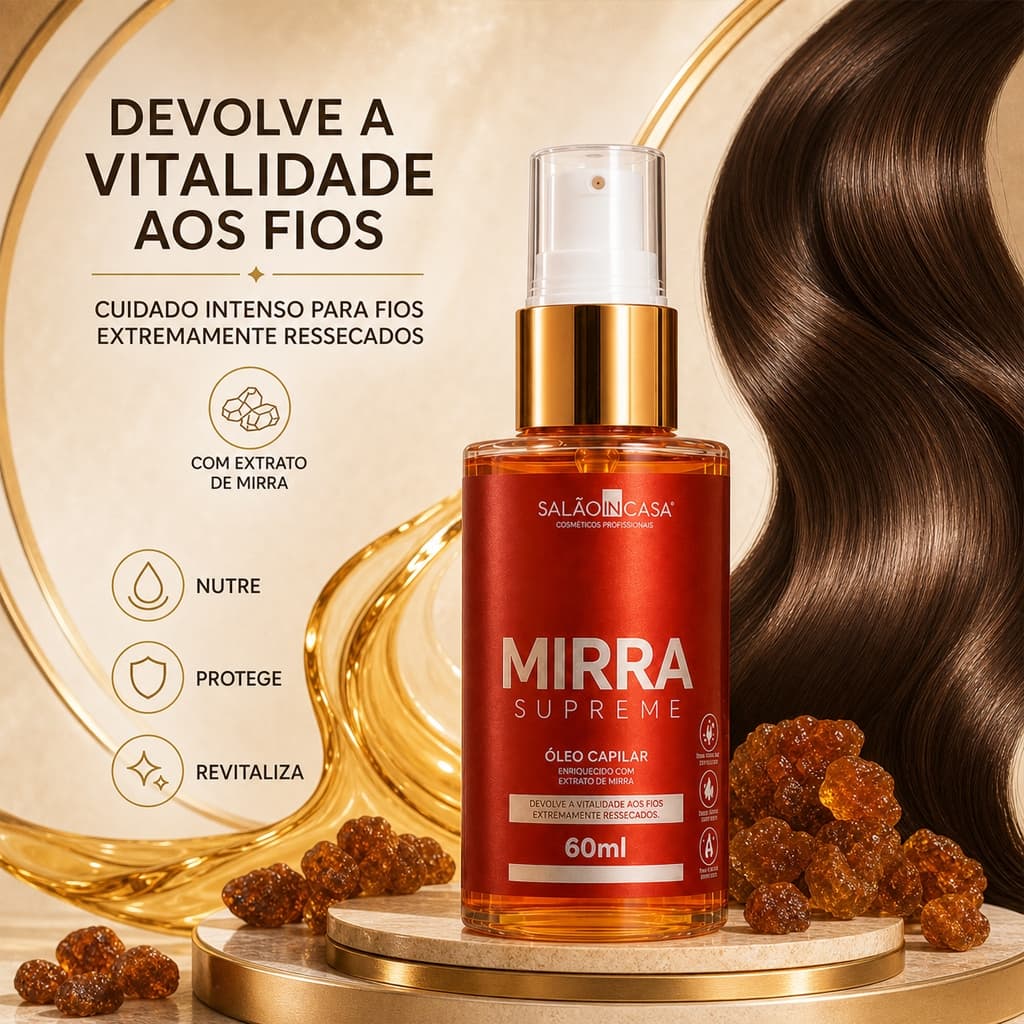 ÓLEO DE MIRRA MILAGROSO 60ML | CICATRIZANTE E NUTRITIVO | SALÃO IN CASA