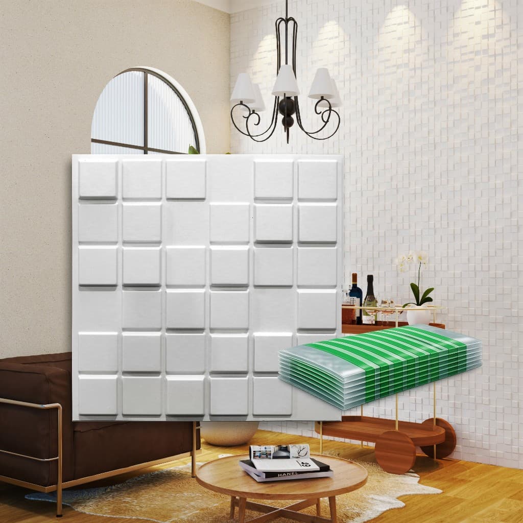 Kit 100 Placas 3D PVC 25x25 cm Revestimento Decorativo de Parede