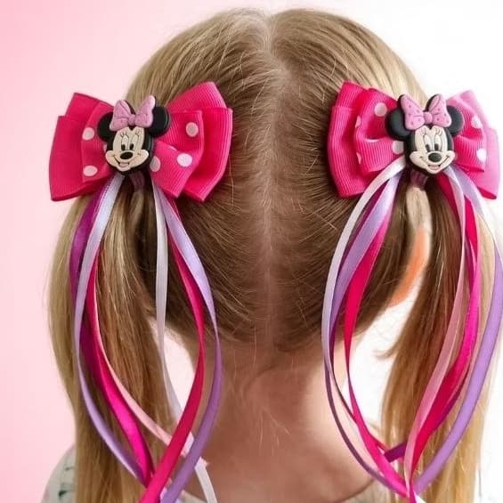 Laço de Cabelo Infantil 8cm e 9cm | Unidade ou Par | Vários Personagens 💖