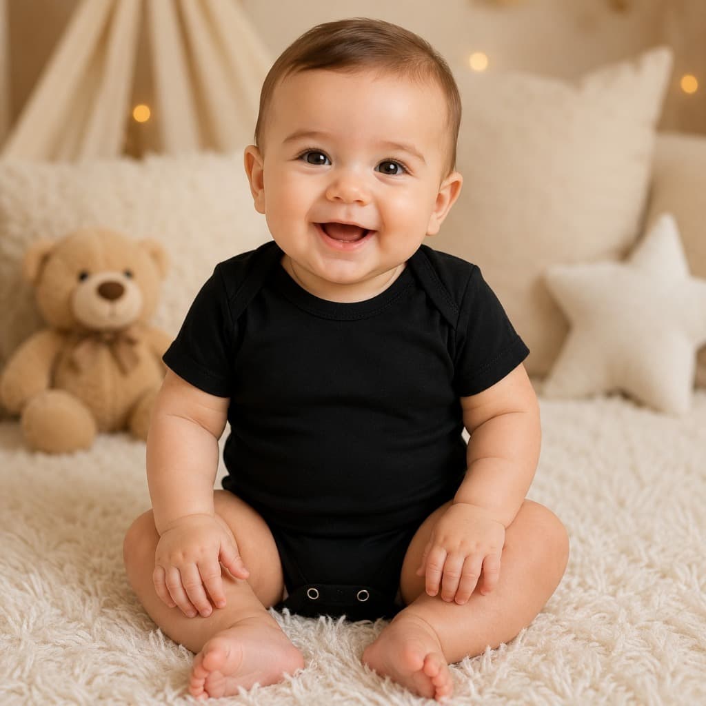 Body Manga Curta Para Bebê Roupa Infantil 100% Algodão Unissex RN ao GG