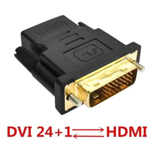 Adaptador Conector Dvi Digital Macho 24+1 Para Hdmi Fêmea
