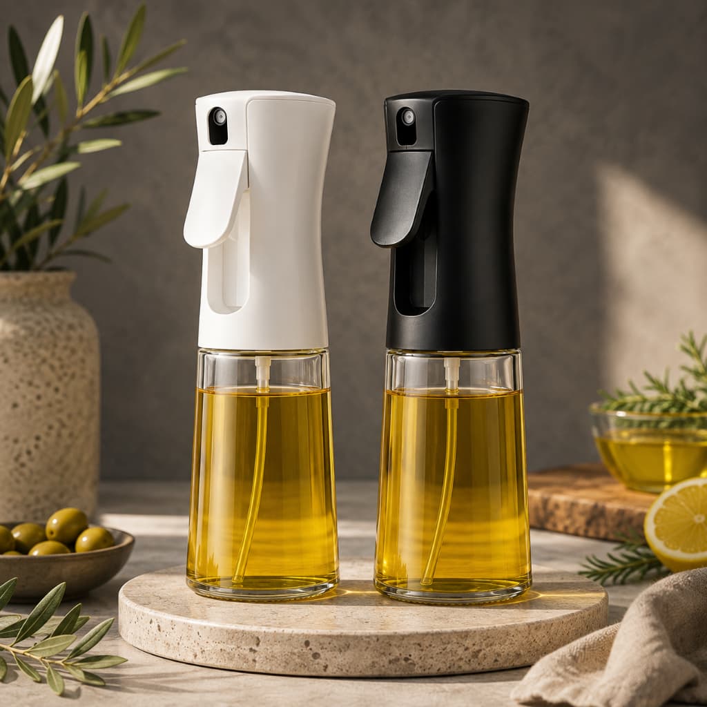 Borrifador Spray Azeite Água Vinagre Óleo Vidro Pulverizador Spray 180ml Cozinha Air Fryer