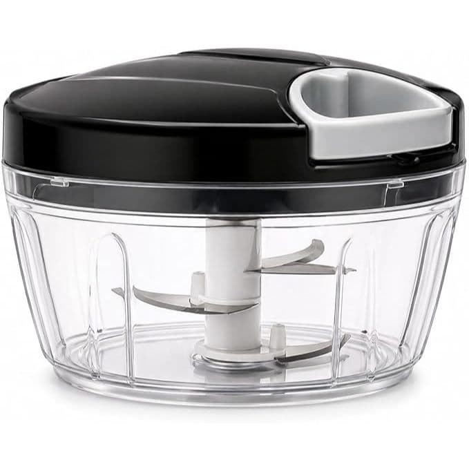 Triturador Processador De Alimentos Manual Alho 500 Ml 3 lâminas