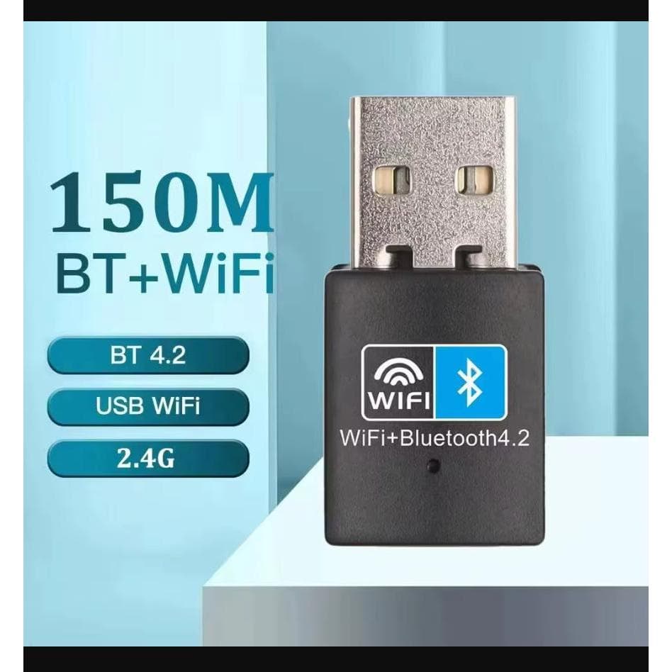 Adaptador USB Wi-Fi Bluetooth 600Mbps Dongle Dual Band 2.4G/5G Receptor Wireless PC Notebook Prata