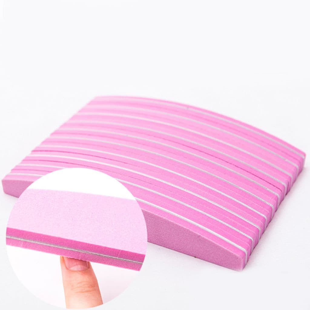 Kit 10 Lixas Buffer Polidora Para Unhas Com 10 Bumerangue 100/180