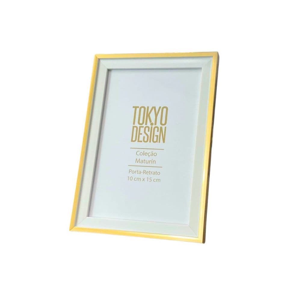 PORTA RETRATO 10X15 DOURADO PREMIUM, LUXO, CASA, SALA, QUARTO, FOTO
