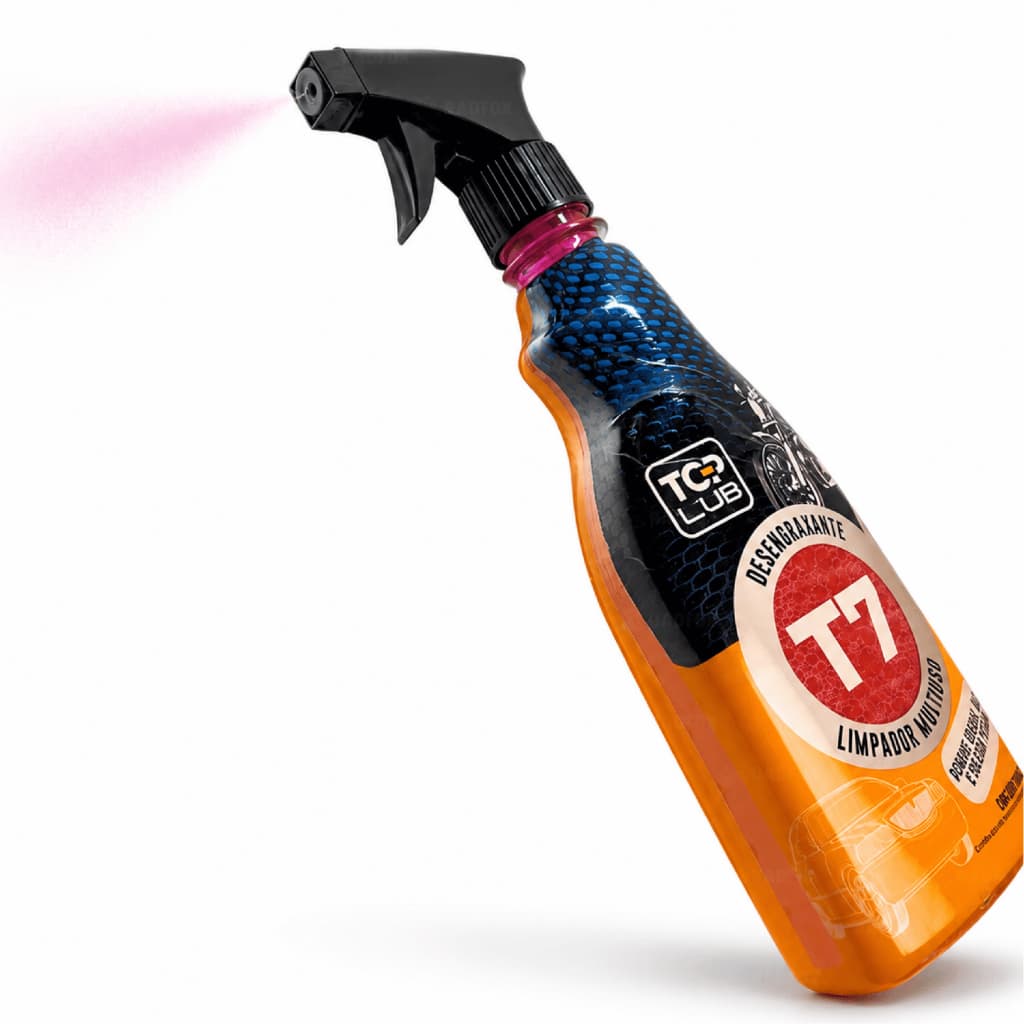Desengraxante Multiuso T7 em Spray de 500ml Remove Graxa e Gordura