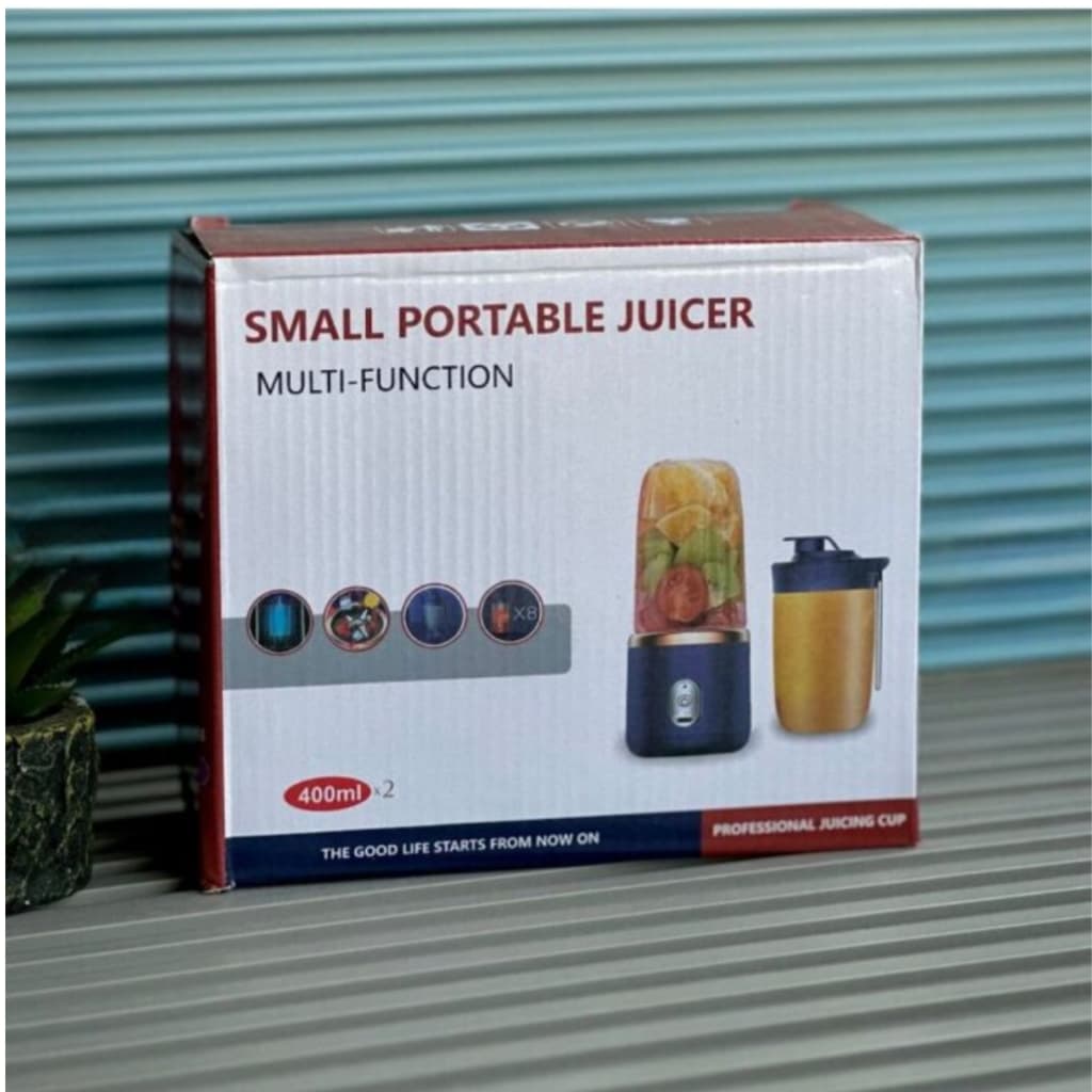 Liquidificador Portátil Recarregável via USB (400 ml) – Mini Liquidificador para Smoothies com Garrafa Extra