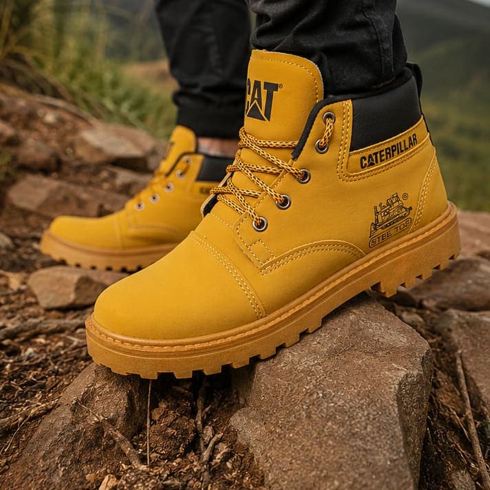 Botina Masculina Bota Coturno Casual Trilha Confortável Sola Tratorada Trabalho Sintético Pronta Entrega