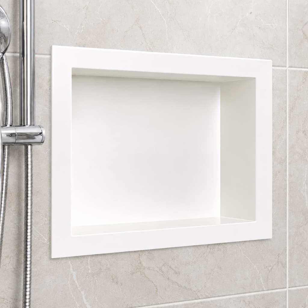 Nicho Decorativo para Banheiro PVC Embutido 40cm Organizador Box Promo Relampago
