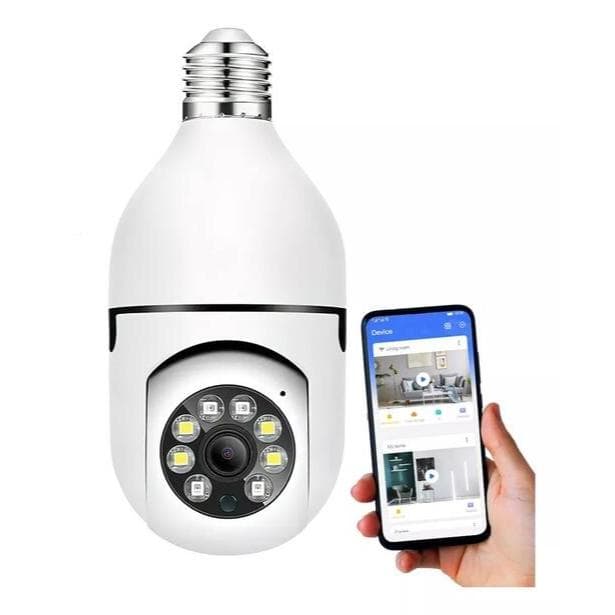 Câmera Segurança Wi-Fi IP Sem Fio 360° - Visão Noturna e Controle Remoto