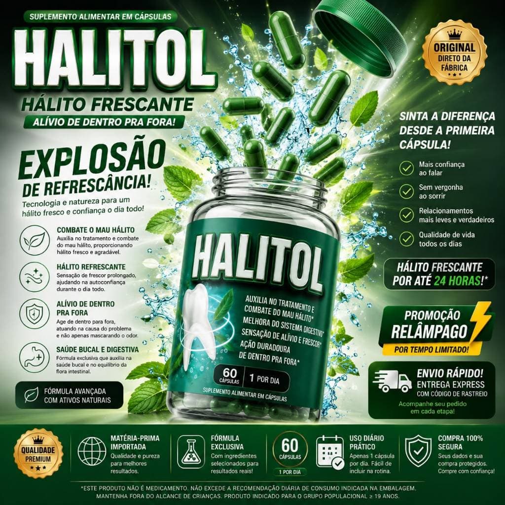 HALITOL - ALIVIO DO MAU HALITO ORIGINAL DE FABRICA