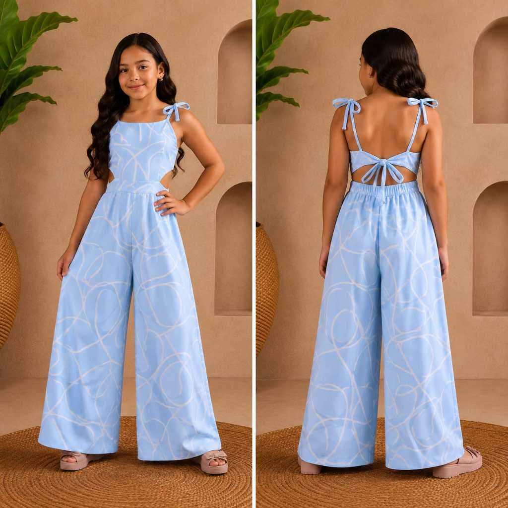 Macacão Menina Estampado Pantalona Infantil Juvenil Crepinho Leve Confortável Elegante Festa Passeio 4 ao 16 Anos