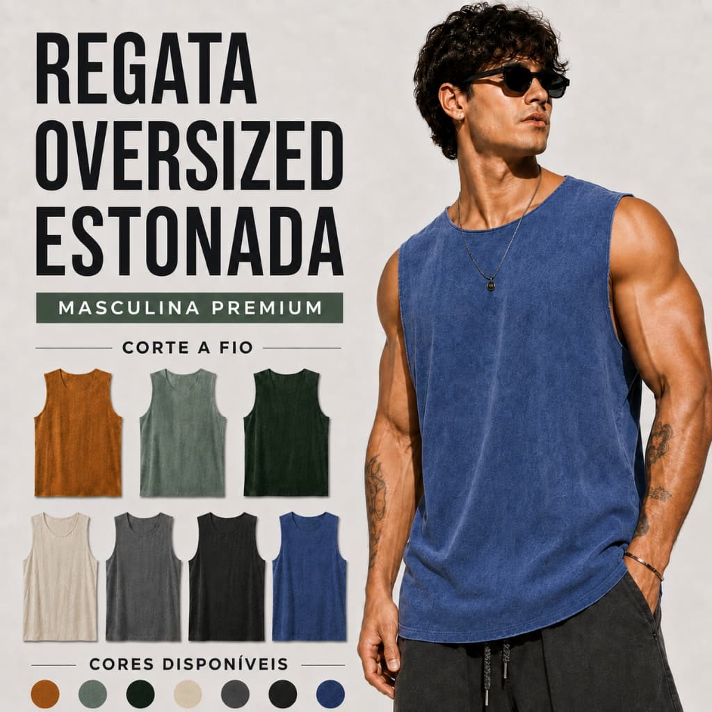 Regata Oversized Estonada Corte a Fio