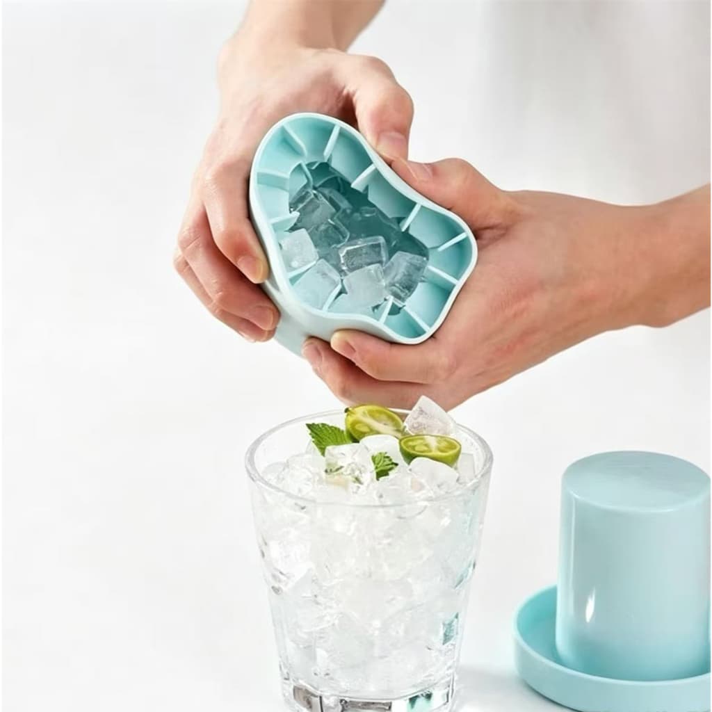 Mini Balde Forma De Gelo Em Silicone Ice Magic Cube Compacto
