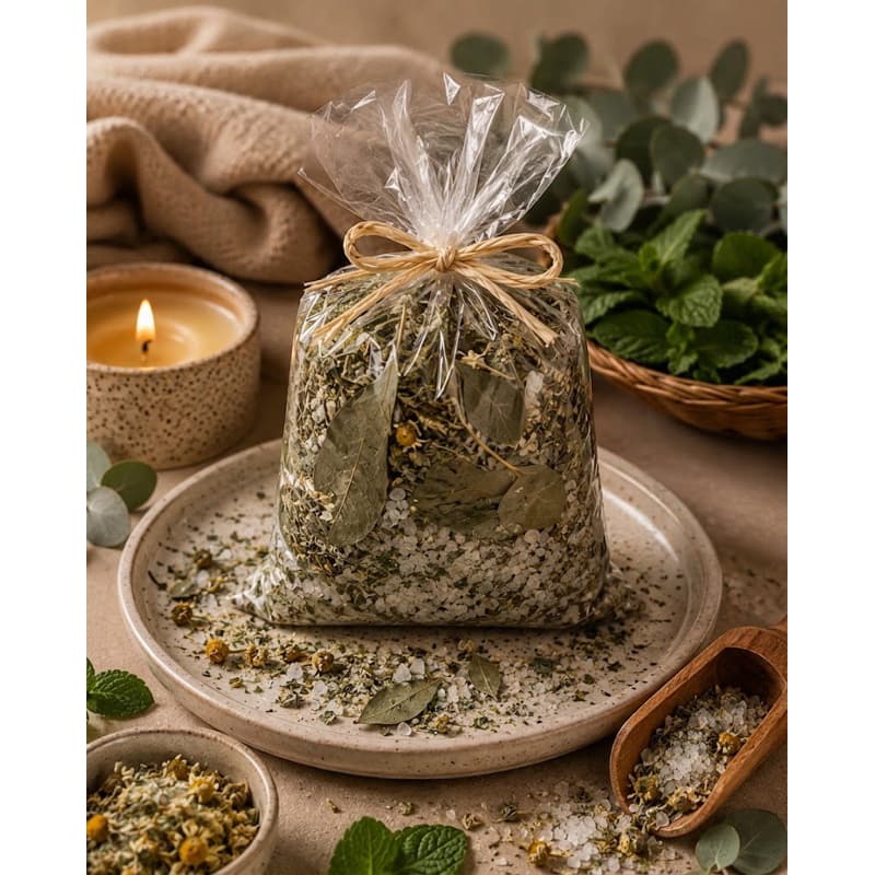 Escalda Pés Hortelã e Eucalipto 1Kg (1 unidade) Refrescante e Relaxante - Aura Bem-estar