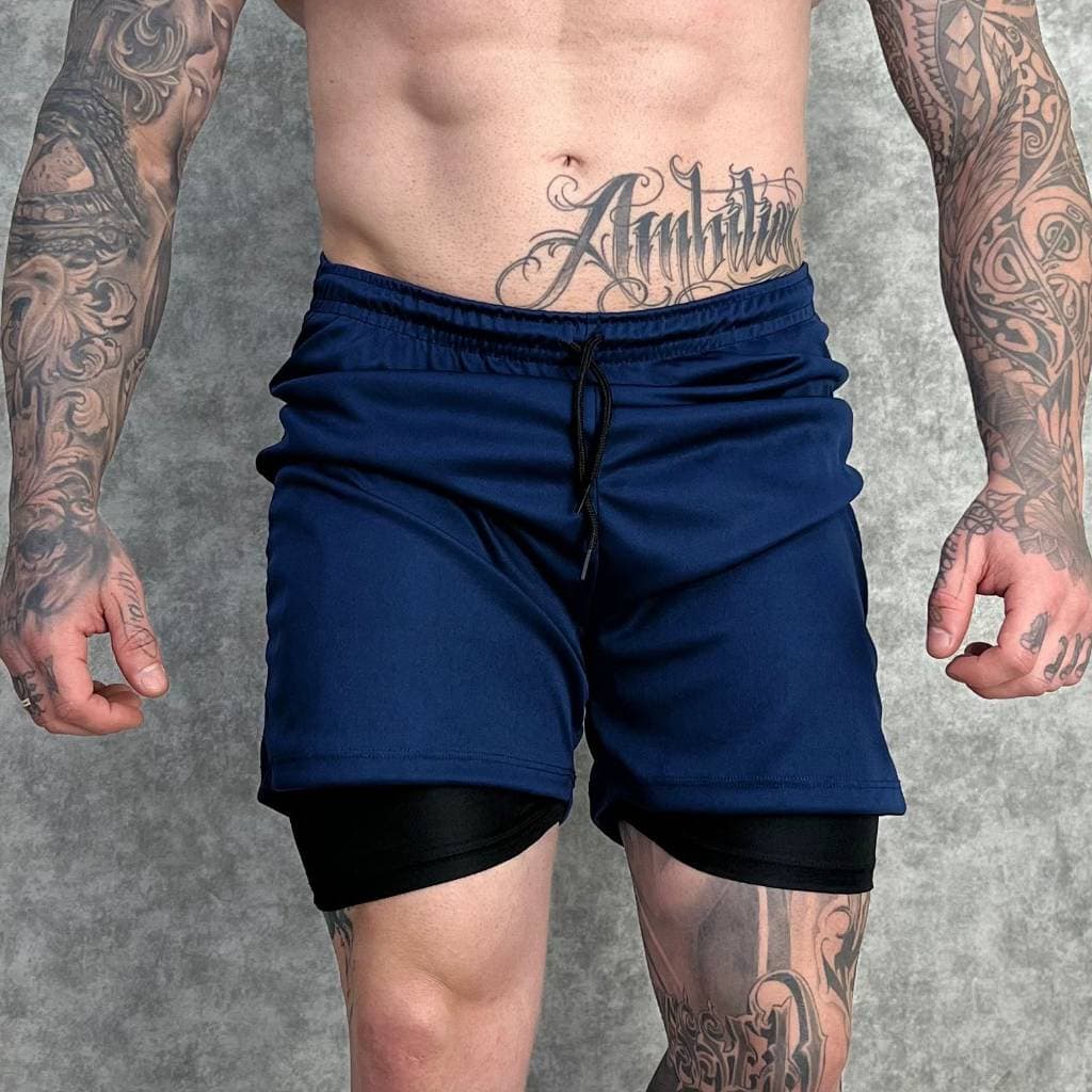 Shorts Masculino 2 Em 1 Dry Dragon Fit Bermuda De Compressão