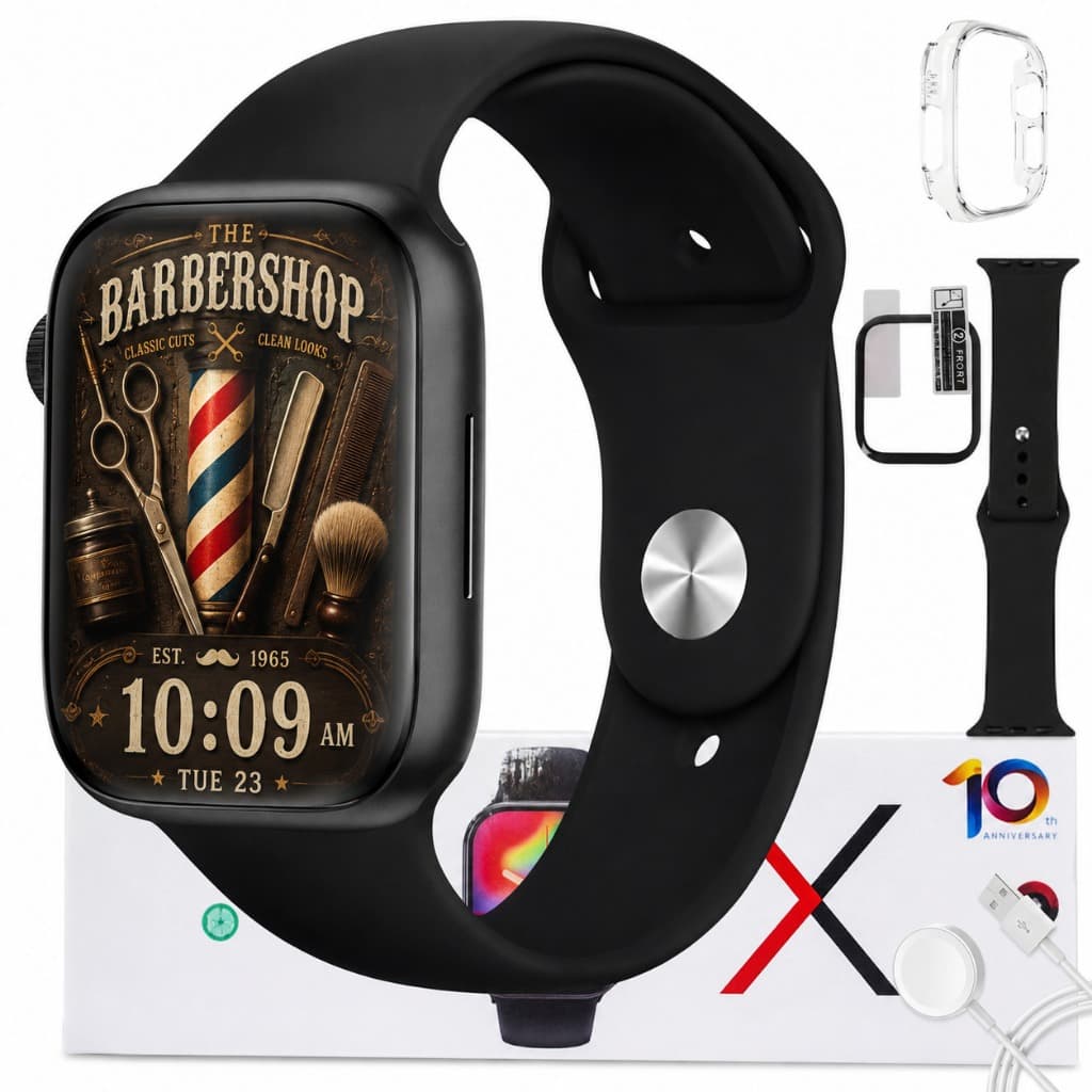 Relógio Smartwatch Feminino Masculino 1GB Android iOS Bluetooth Tela AMOLED 47mm GPS Recebe Ligaçoes Notificaçoes