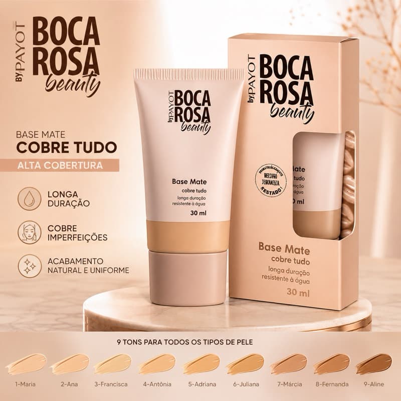 Base Mate Cobre Tudo BRosa Beauty - Francisca