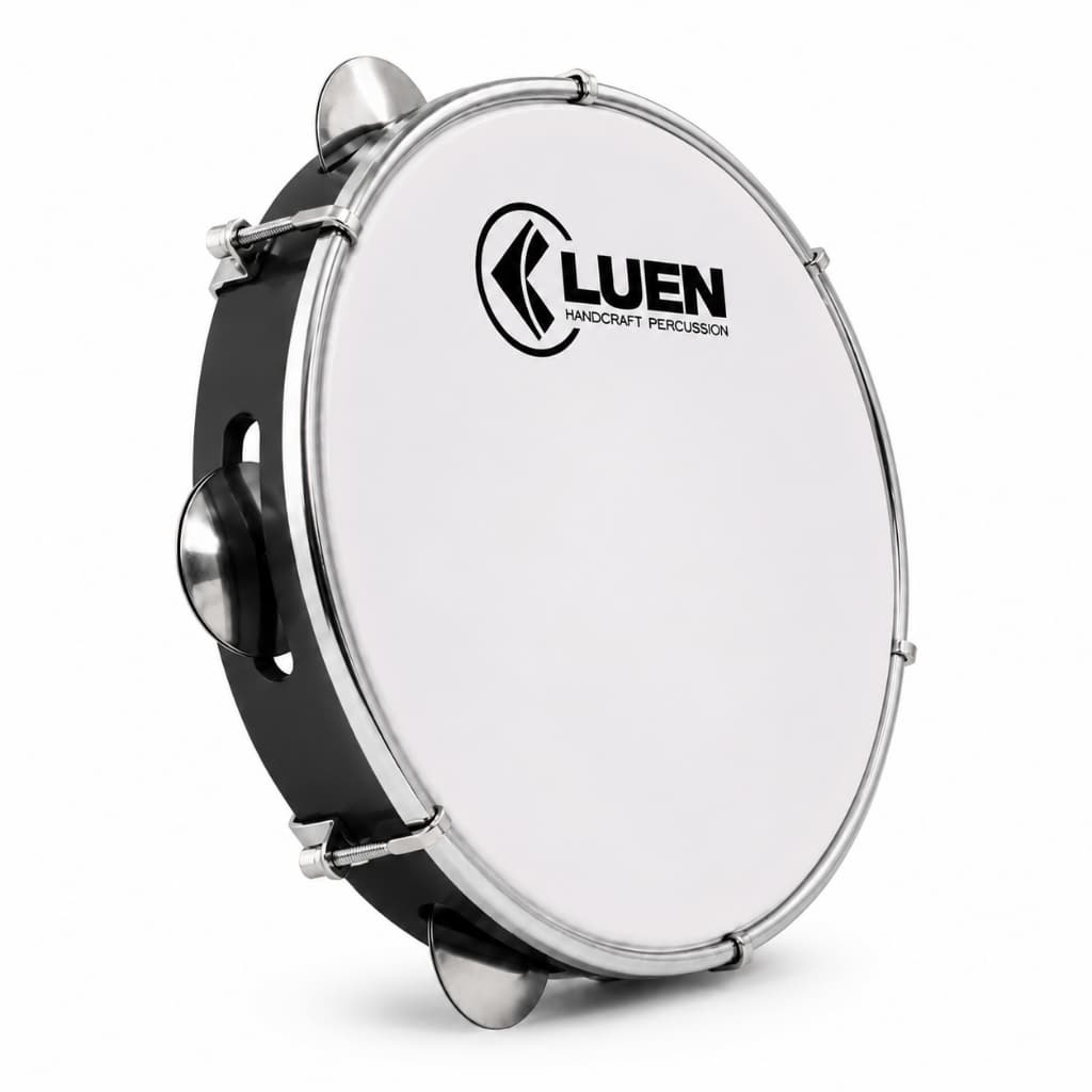 Pandeiro 10 Abs Preto Pele Leitosa Luen