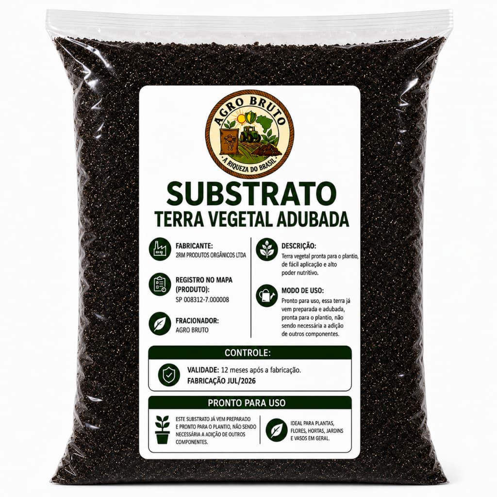 Terra Vegetal Adubada 4kg para Espada-de-São-Jorge | Substrato Premium Pronto para Uso em Vasos e Plantas