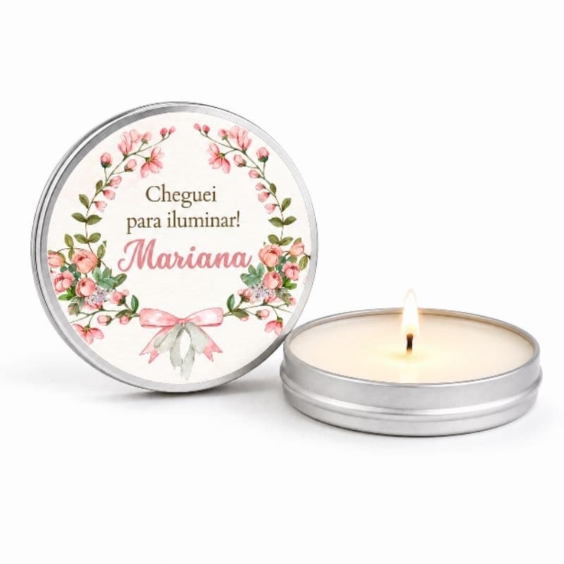 20 ou 25 lembrancinhas de vela aromatica ,  chá revelação , chá de bebê , maternidade , aniversário,batizado,casamento