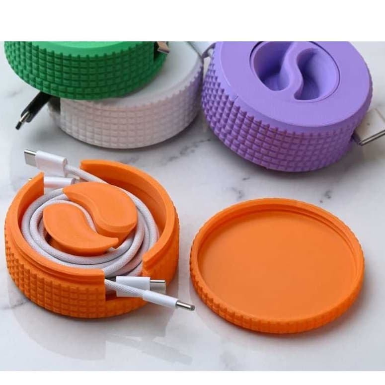 Organizador de Cabos Giratorio - Cabo USB - Cabo Tipo C - Cabo Celulares