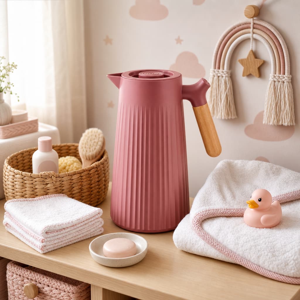 Garrafa Térmica 1L Para Bebê Ampola de Vidro Água Quente para Mamadeira Quartinho