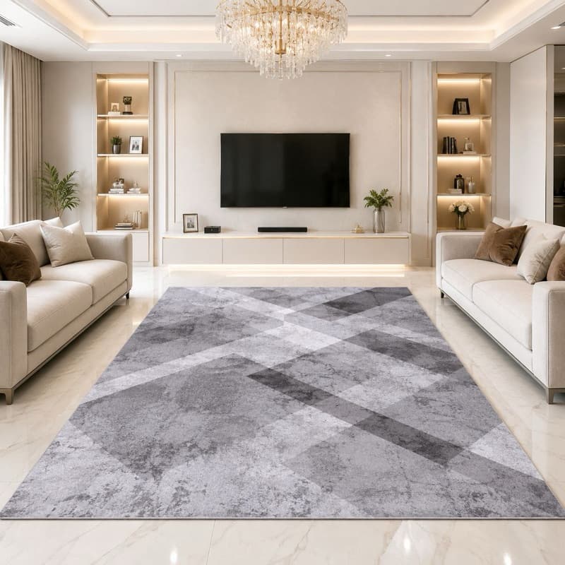 Tapete Belga Velvet 2,00x1,40m Antiderrapante Liso Sem Pelos Fácil de Limpar