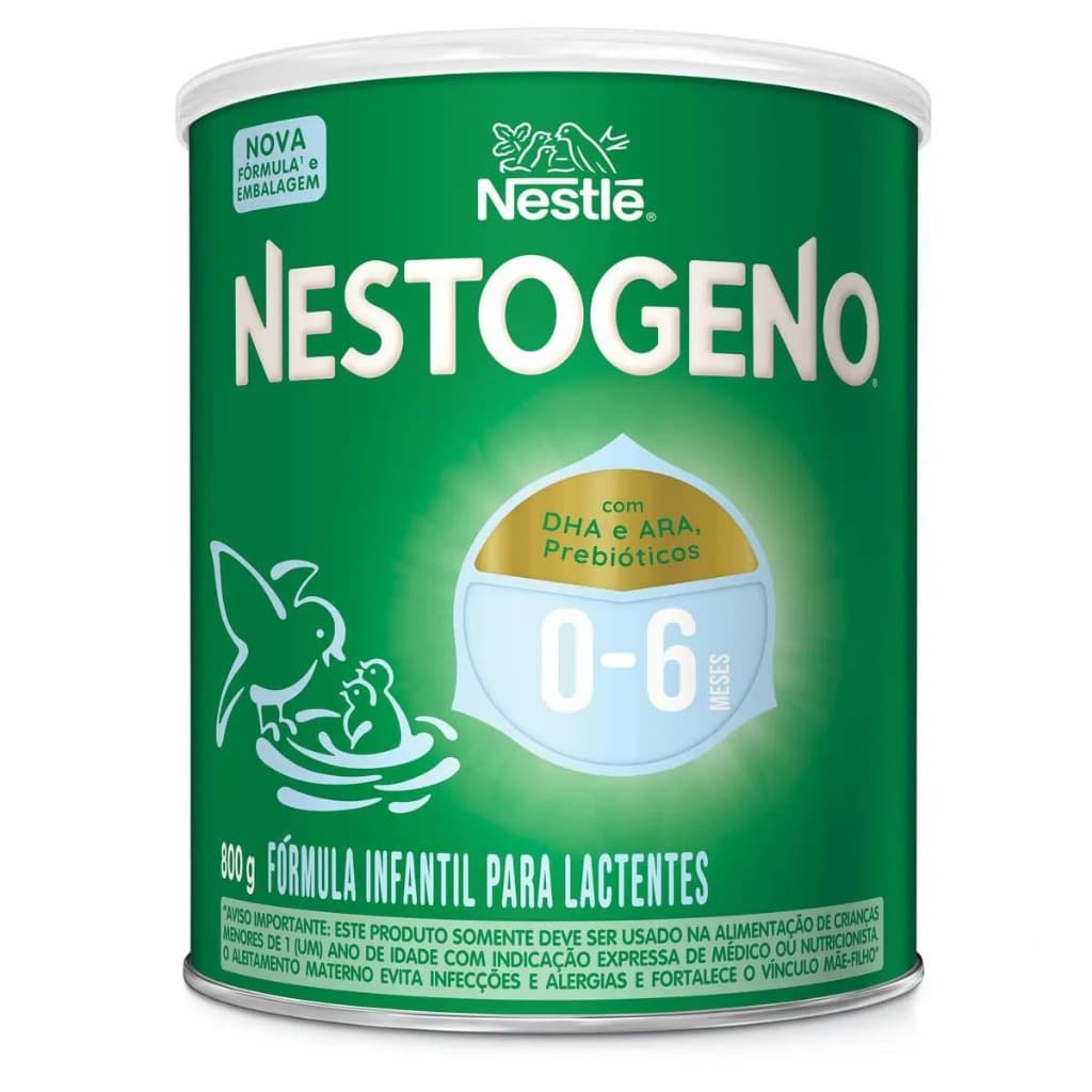 Nestogeno 1 800g Fórmula Infantil 0 a 6 Meses com Prebióticos DHA e ARA
