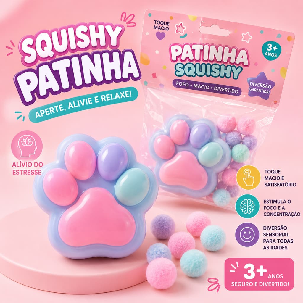 Squishy Patinha de Gato apertar Antiestresse Fidget Toy Brinquedo taba squishy pata de gato slime