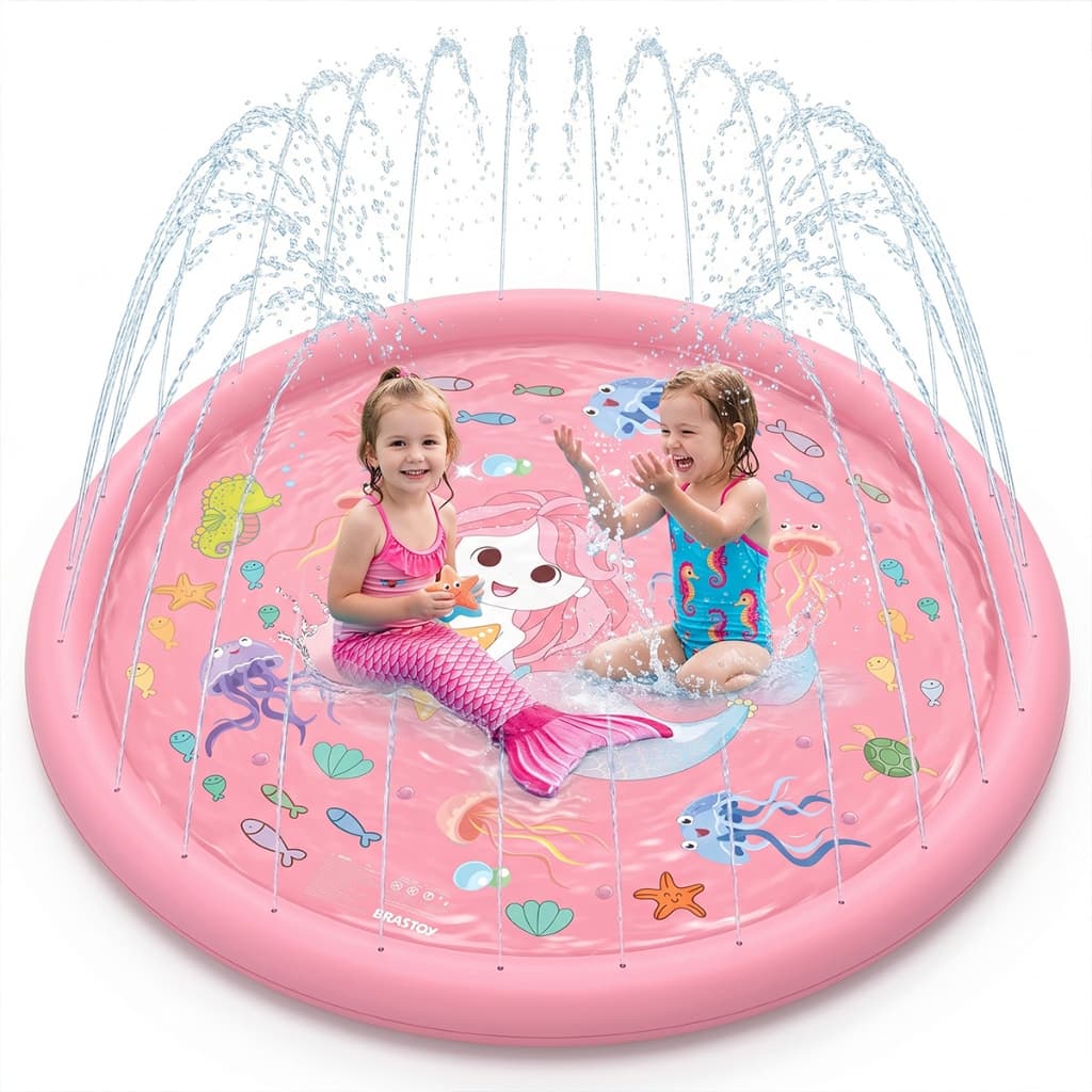 Splash Pad Sprinkler Infantil Piscina Inflável Chafariz Esteira 170cm Meninas