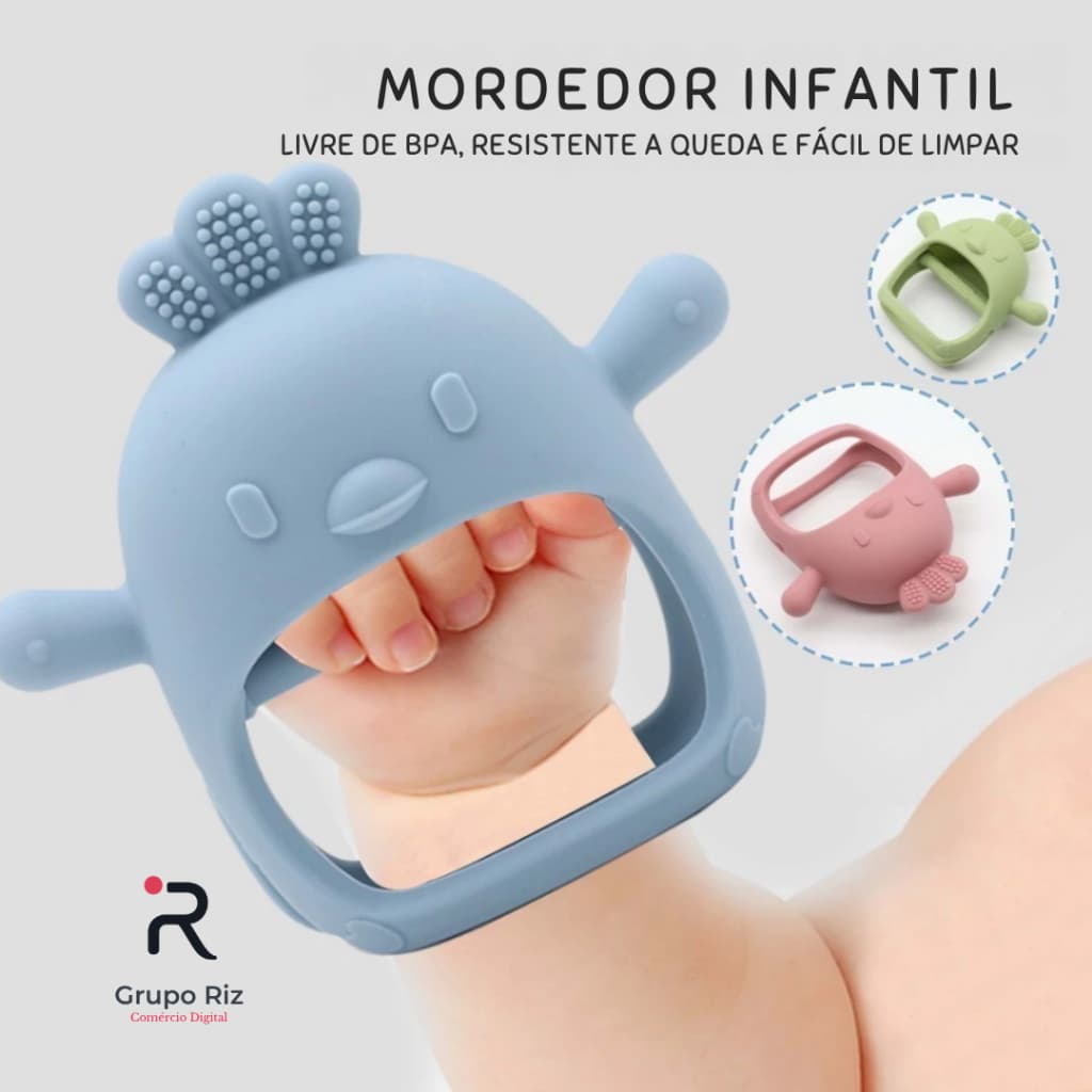 Brinquedos Luva De silicone Para Dentição Bebês Com Mais De 3 Meses Mordedor De Pulso À Prova De Queda Mastigar Sem BPA