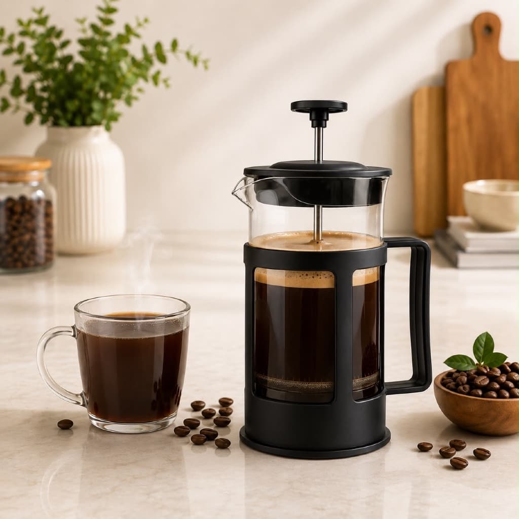 Cafeteira Francesa Prensa Manual 300ml 600ml Vidro para Café Gourmet Chá Leite Café