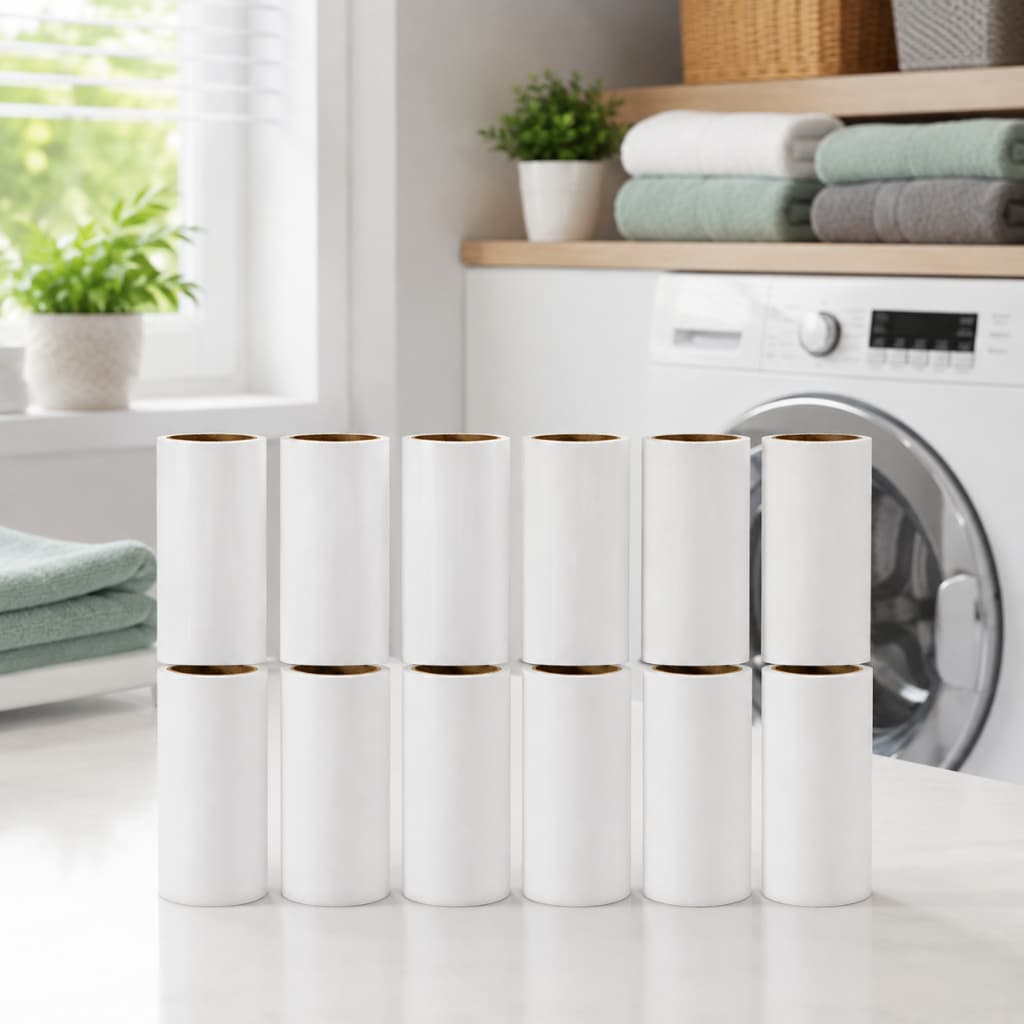 Refil Rolo Adesivo Tira Cabelos Pelos Fiapo Bolinhas C/12 Flash Limp