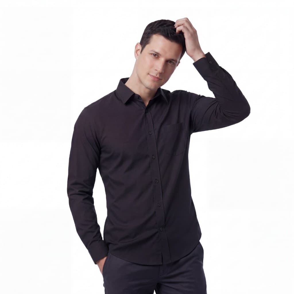 Camisa Masculina Social Bolso Não Amassa Premium Camisa Social Masculina Manga Longa Elastano Branca Não Molha