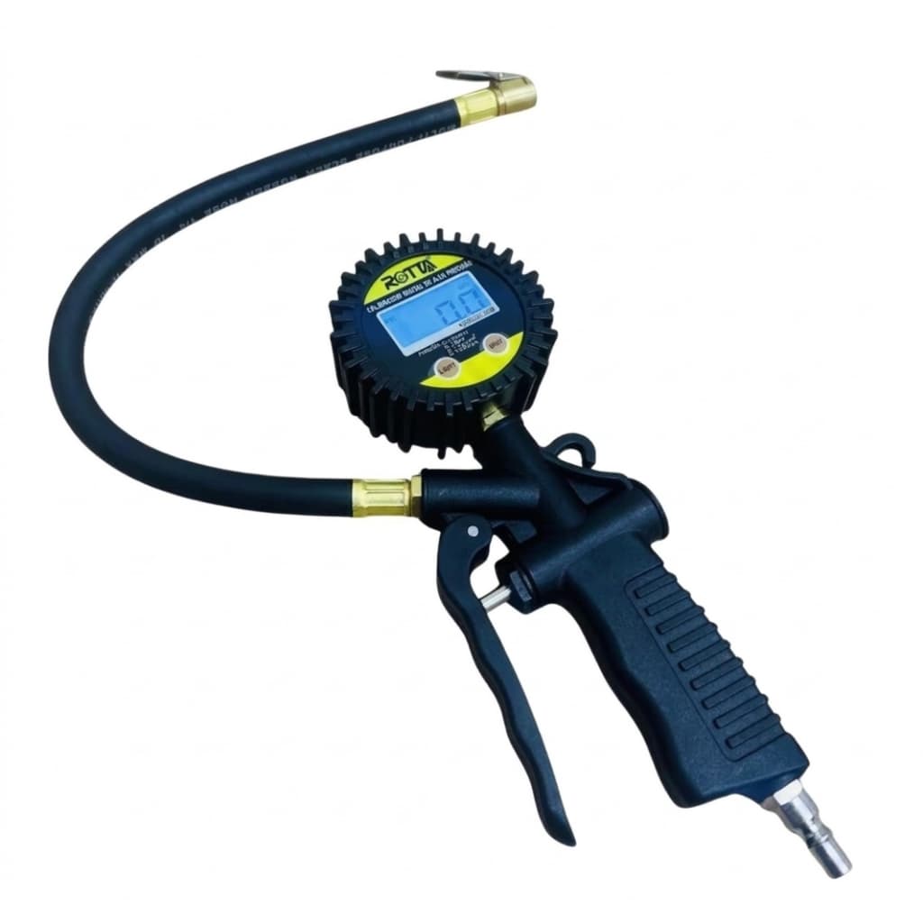 Calibrador de Pneu Inflador Digital Caminhão Carreta Carro 1/2 Mão Amiga