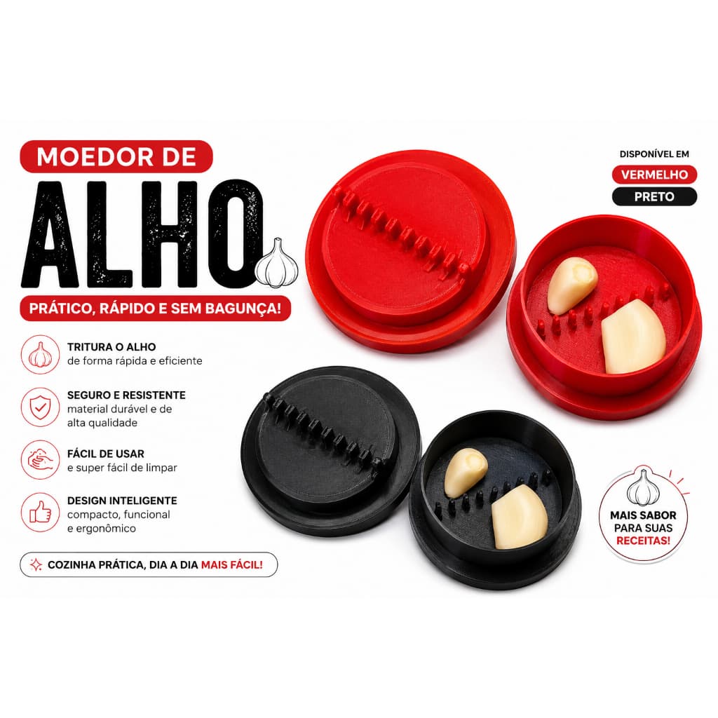 Moedor/Triturador de Alho manual