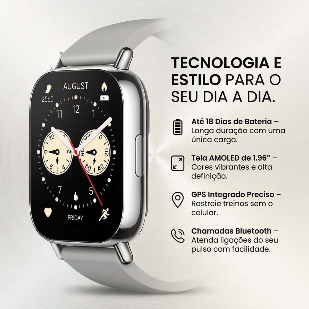 Relógio Xiaomi Redmi Watch 5 Lite com Alexa IA smartwatch com monitoramento de saúde e chamadas