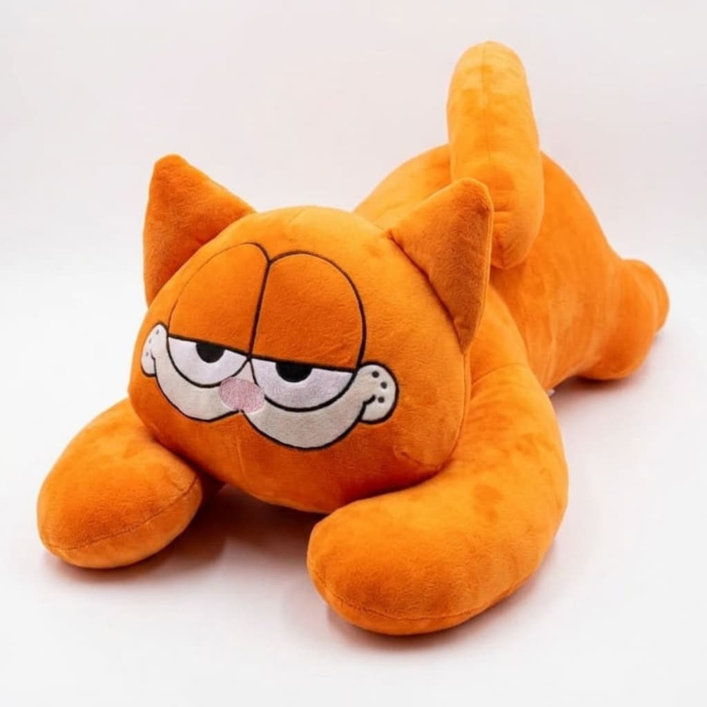 Xuxão Gato Pelúcia Garfield Gigante 80cm Travesseiro Corpo Infantil Antialérgico Zíper Presente