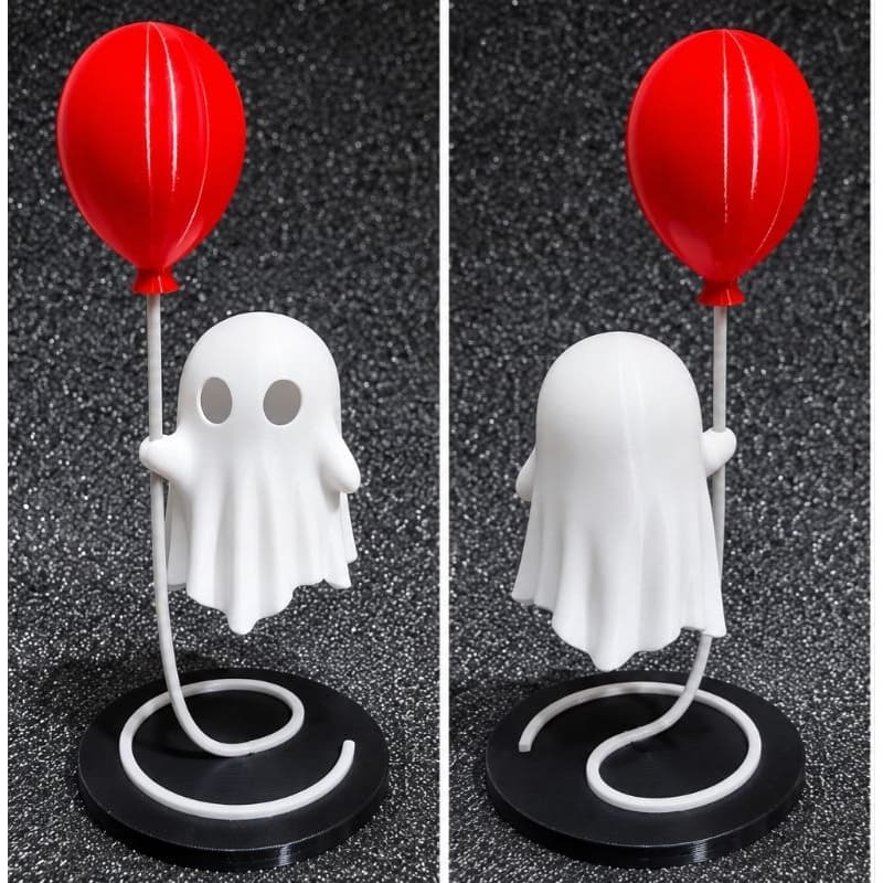 Fantasma com Balão Decoração Halloween Enfeite Festa Terror Assustador Casa Mesa Temática