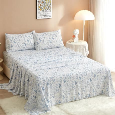 Kit 5 Lençol Casal 3 Peças Estampado Jogo de Roupa de Cama Casal Box Confortável Macio