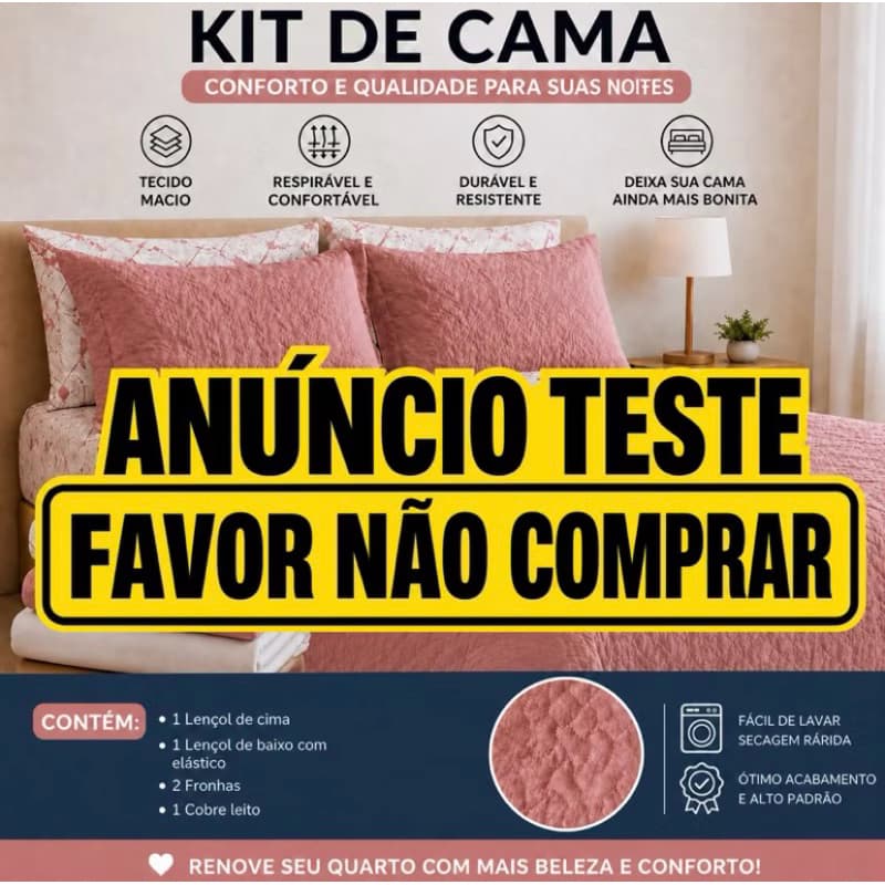 kit cama casal completo 3 peças- jogo de cama macio e confortável