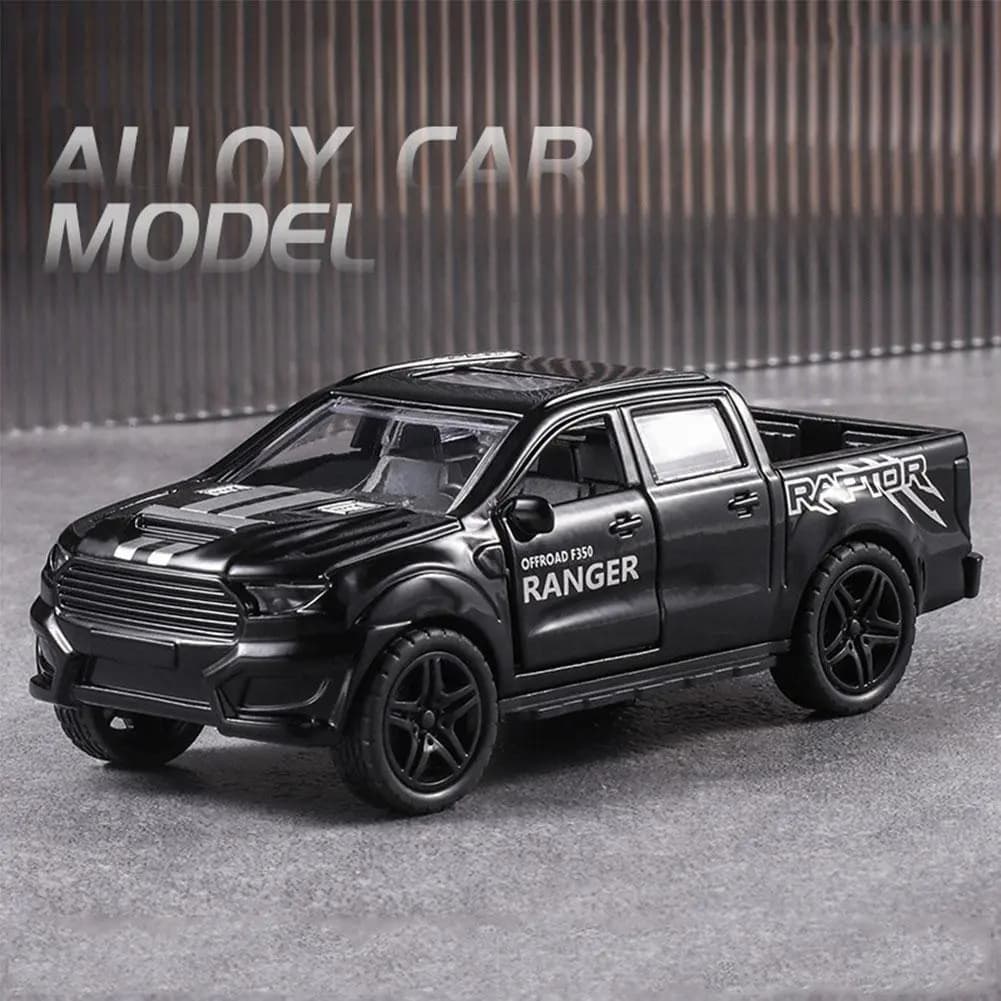 Carrinho De Brinquedo Miniatura Ranger Preto Pickup