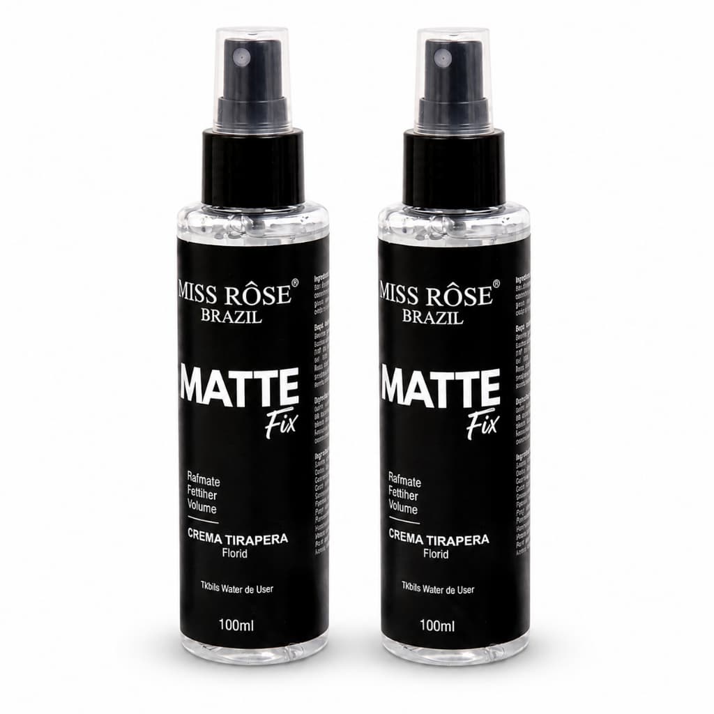 Kit 2 Fixador de Maquiagem Miss Rôse Matte Fix 100ml Bruma Fixadora Efeito Matte Hidrata Purifica E Refresca