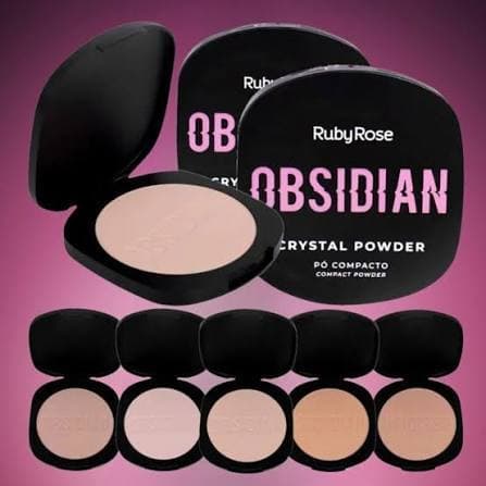 Pó Compacto Ruby Rose Obsidian Crystal Powder PC04 ou PC15
