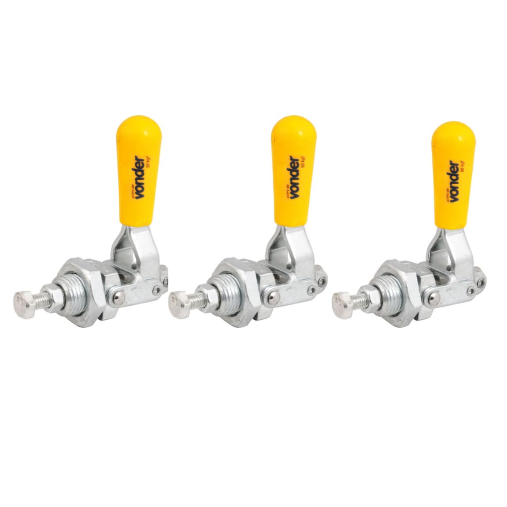 Kit 3 Grampos De Aperto Rápido Tipo Torpedo, Gtpv 90 Vonder