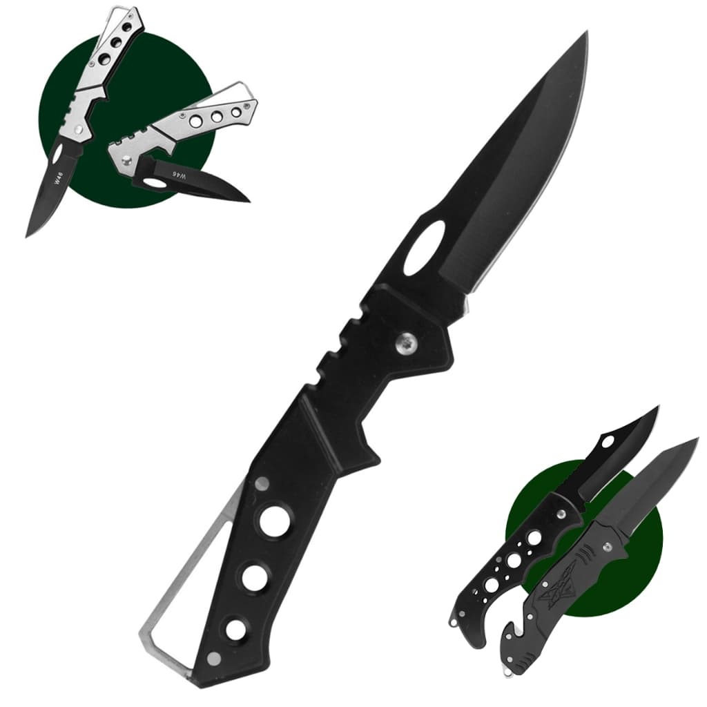 Canivete Inox De Bolso Retrátil Dobrável  Portátil Pesca Camping Caça