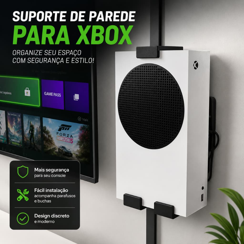 Suporte Stand De Parede Compatível com Xbox Series S